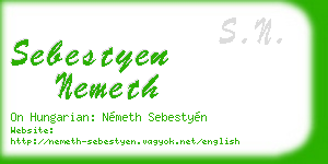 sebestyen nemeth business card